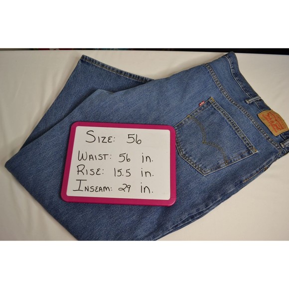 Levi's 550 Men's 56x30 Medium Wash Relaxed Fit Tapered Leg Denim Jeans - Picture 12 of 13